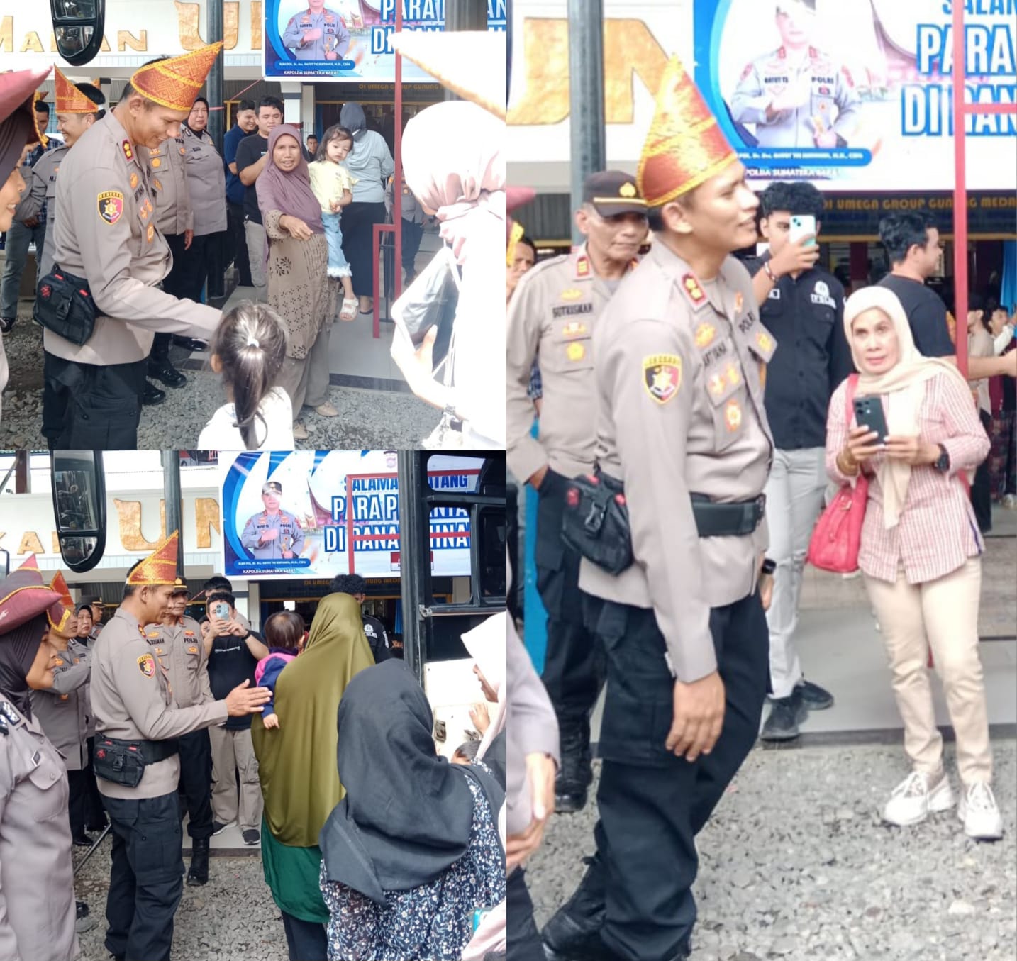 Kapolres Dharmasraya Sambut Kloter Pertama Perantau Pulang Basamo Tahun 2026